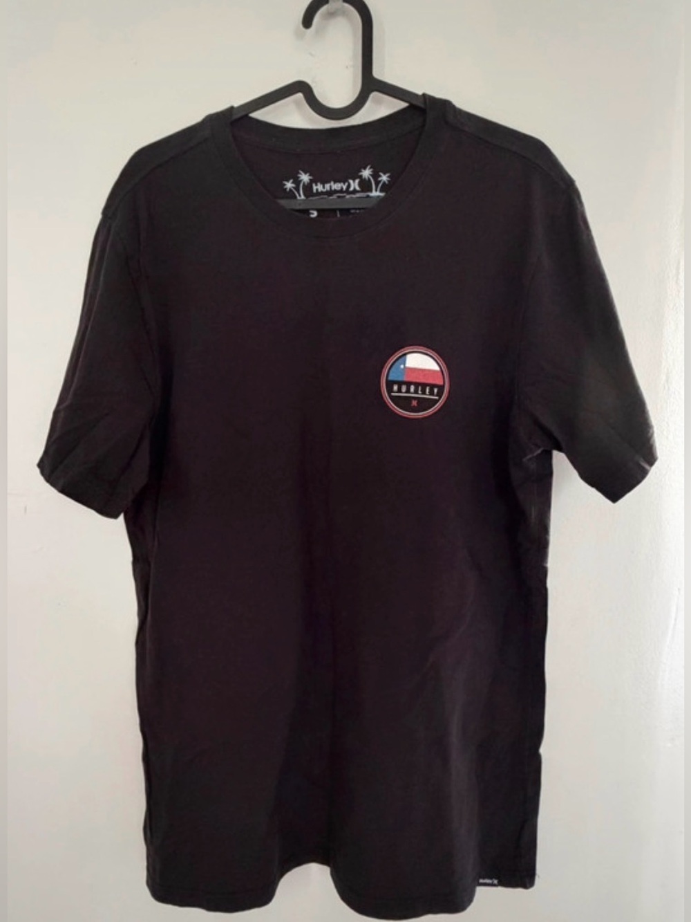 Hurley Texas Local Flag Locations Mens T-Shirt Size Medium Short Sleeve